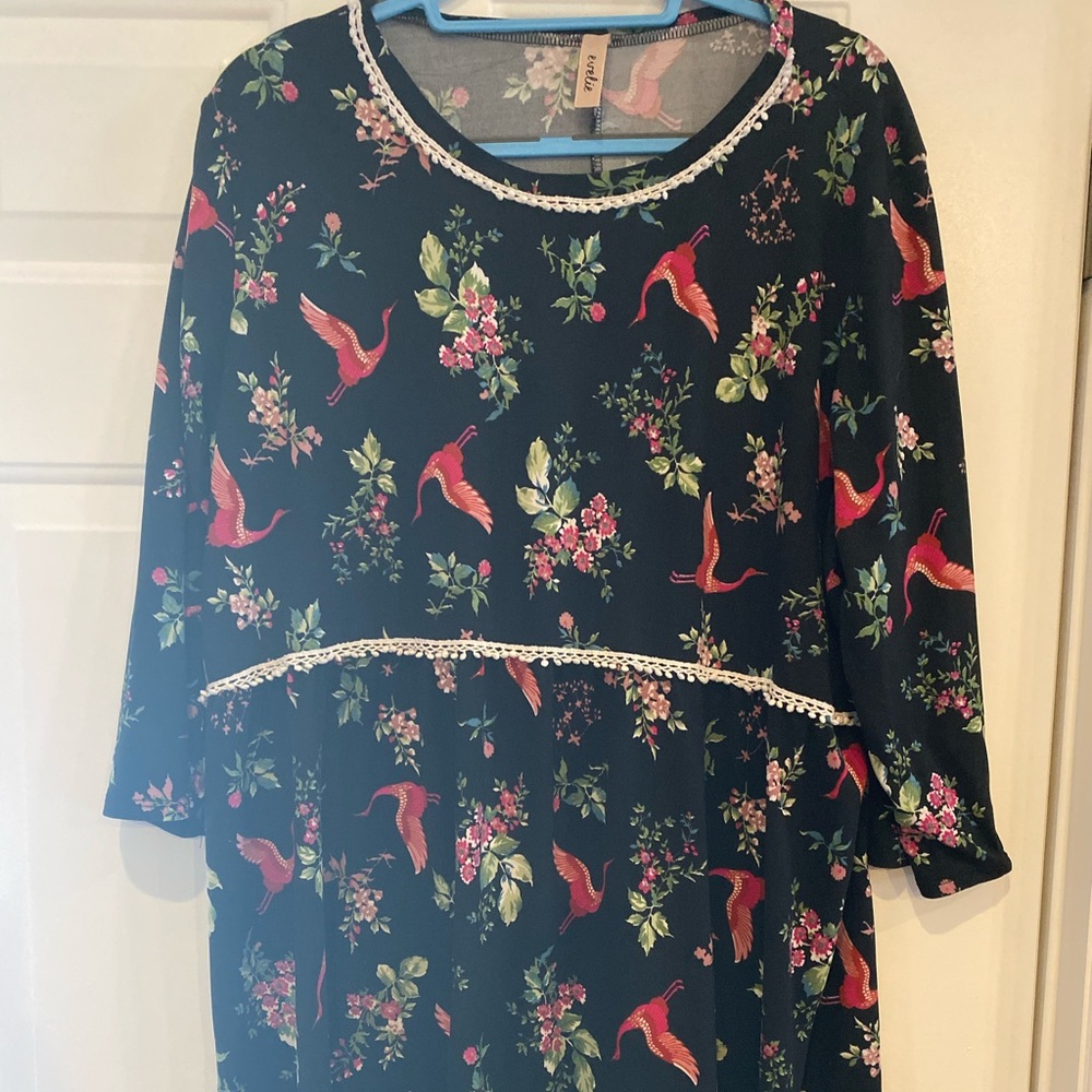 Everlie Crochet Trim Blouse XXL